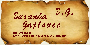 Dušanka Gajlović vizit kartica